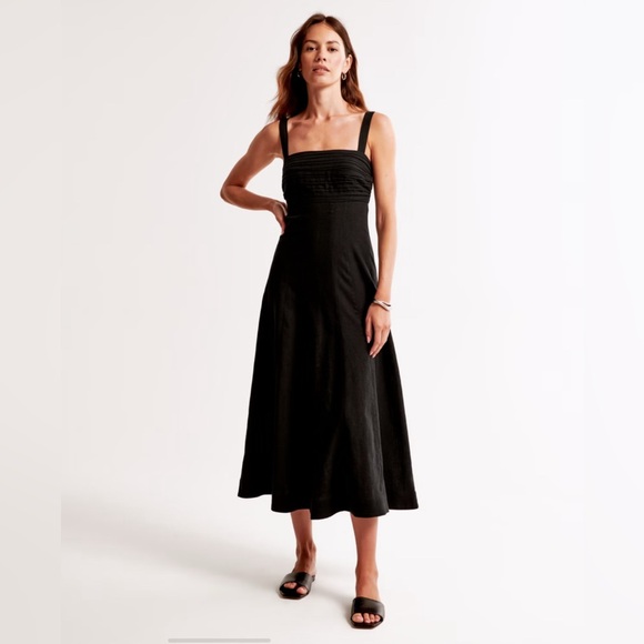 Abercrombie Emerson Fit & Flare Midi Dress - Picture 1 of 3